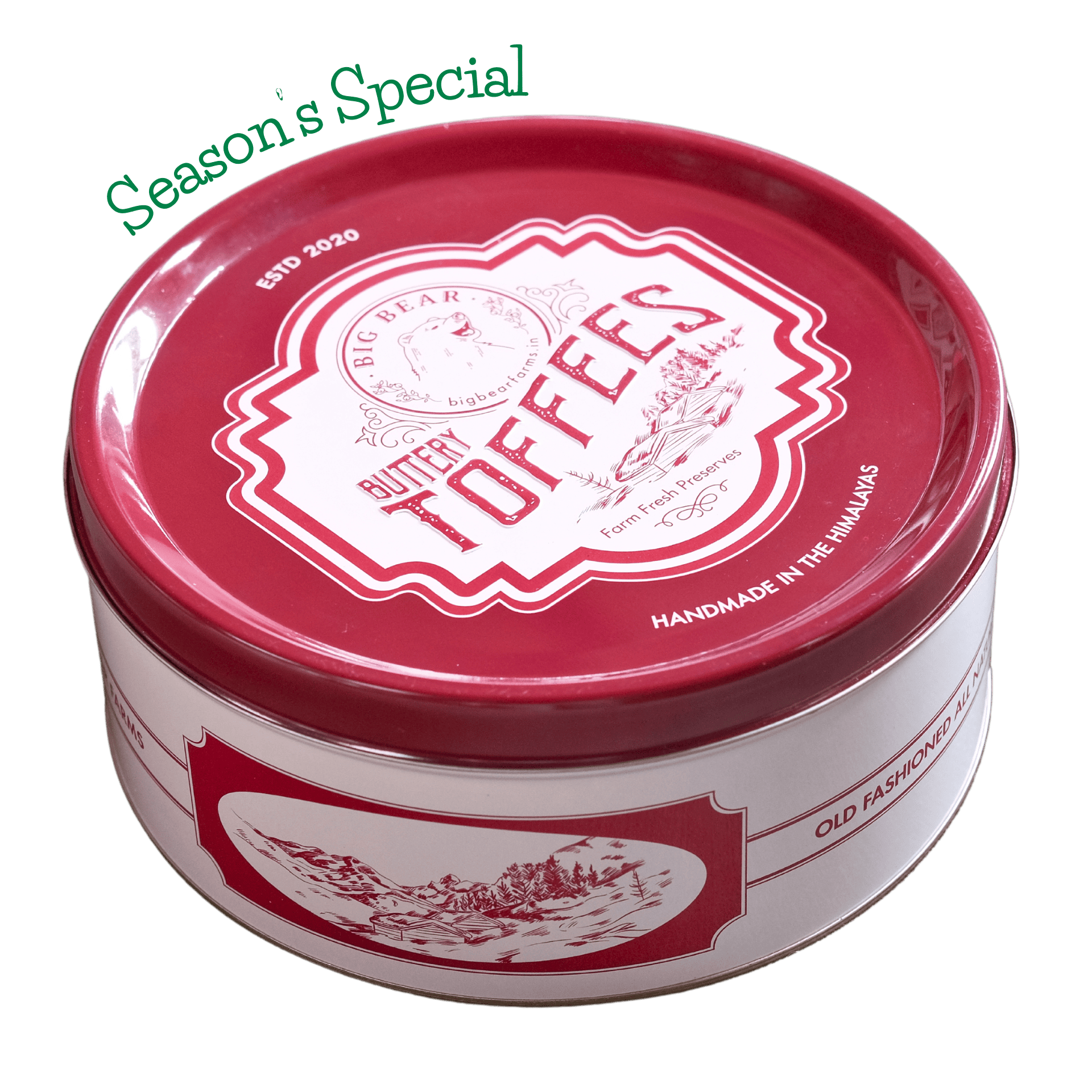 Toffee Tin - Assorted Caramel & Chocolate 600g - 40 pieces | Big Bear Farms