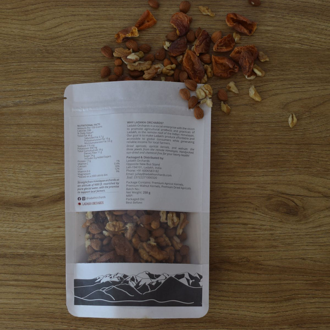 Premium Trail Mix | With Sun-dried apricots, apricot kernels & walnuts from Ladakh