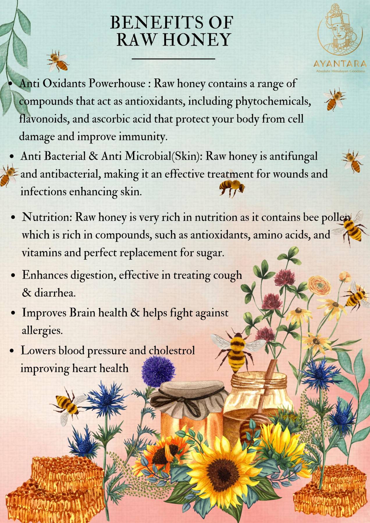 Buy Himalayan Multi Floral Honey 250gms (Limited Produce) | Ayantara - My Pahadi Dukan - Online