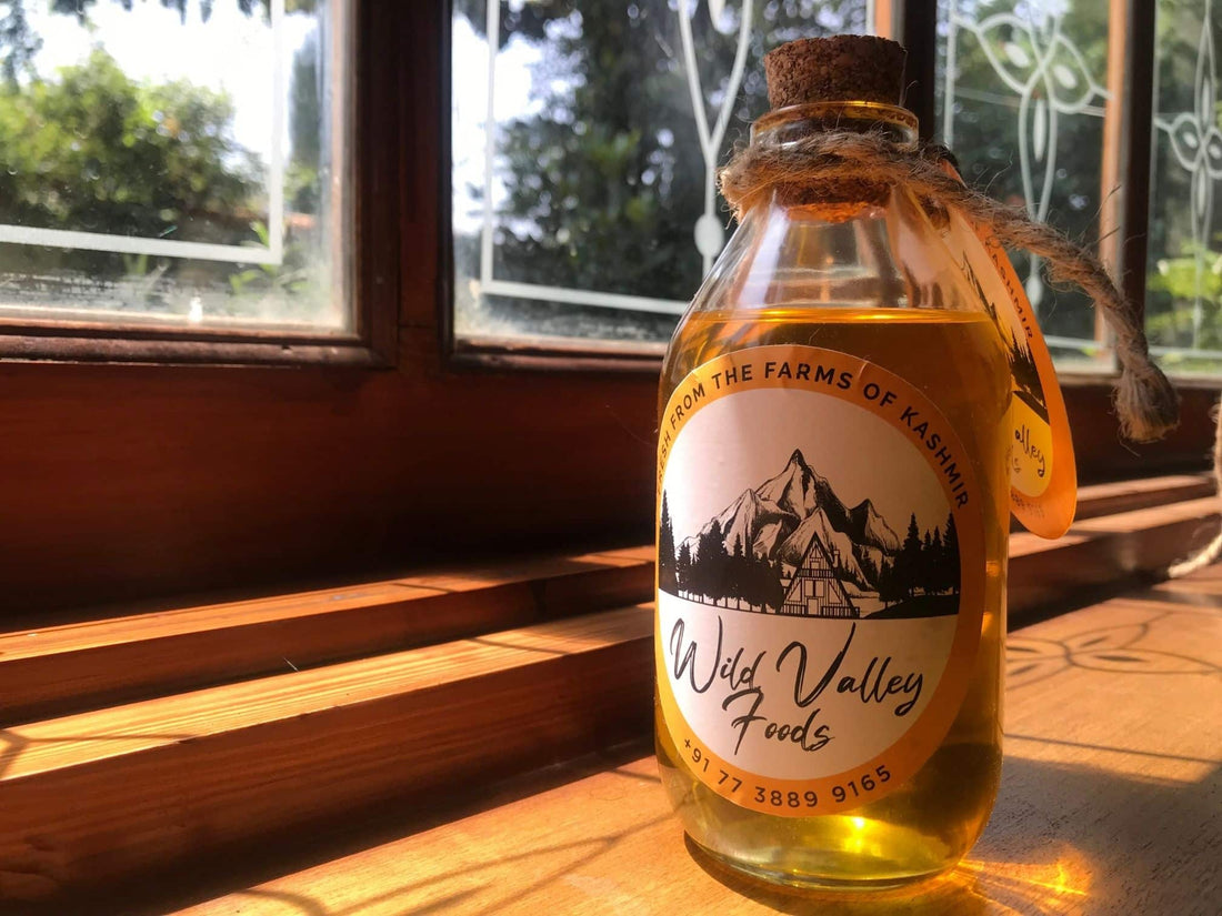 Buy Kashmiri Almond Oil (Badam Tel) 300ml | Wild Valley Foods - My Pahadi Dukan - Almond Oil Online