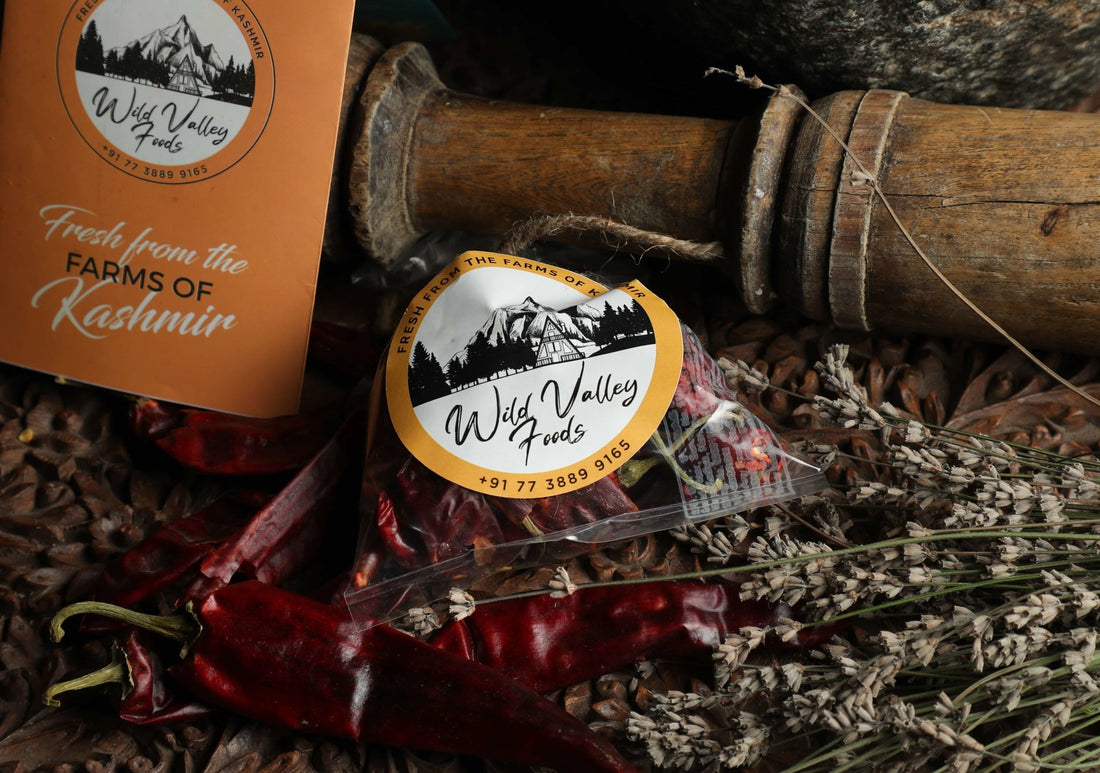Buy Kashmiri Red Chilli Whole | Wild Valley Foods - My Pahadi Dukan - Red Chilli Online
