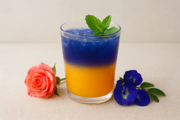 Buransh & Butterfly Pea Flower Mocktail Recipe
