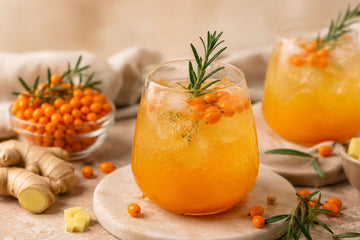 Sea Buckthorn Ginger Spritz Mocktail Recipe