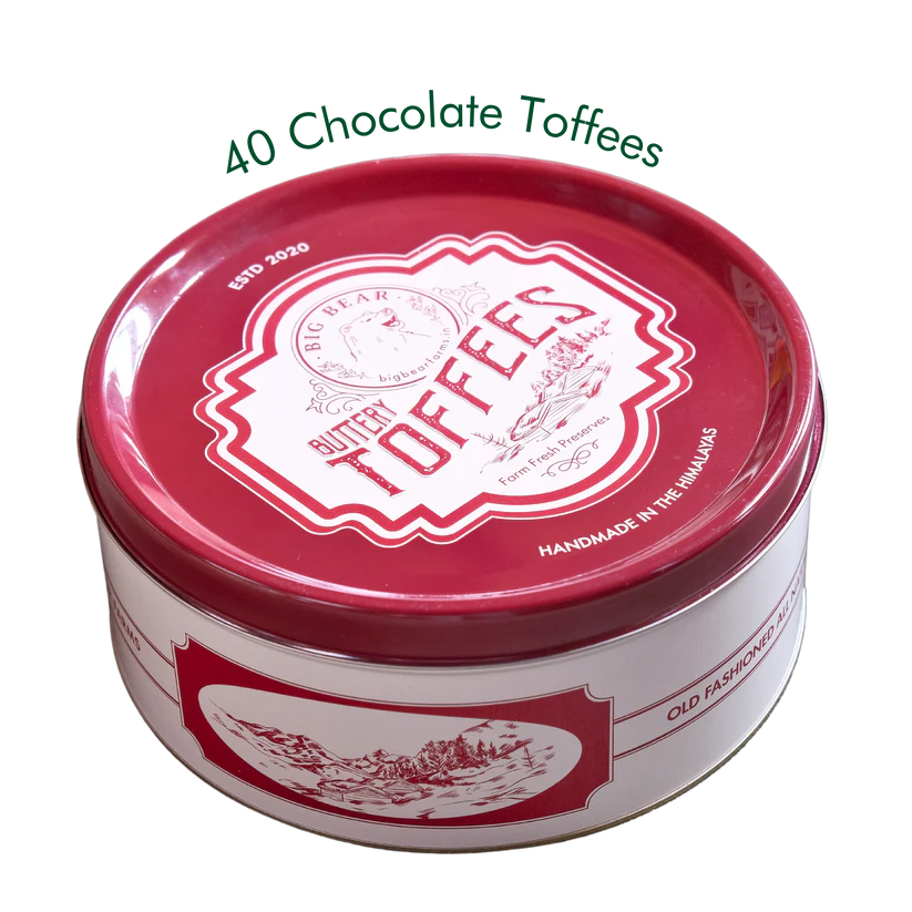 Chocolate Caramel Toffee Tin 600g - 40 pieces | Big Bear Farms