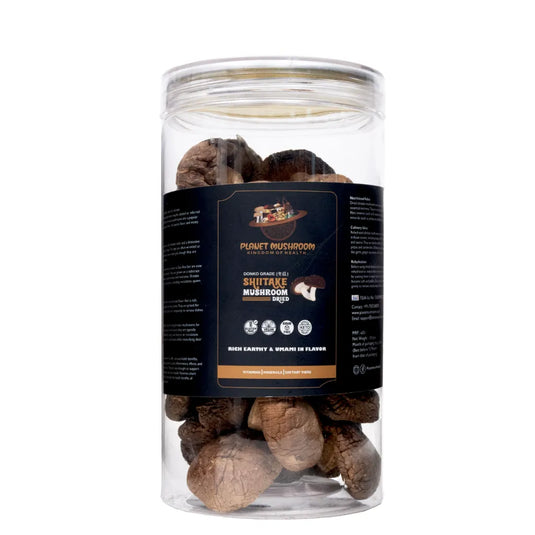100% Pure Dried Shiitake Mushrooms – Box of 100g / 50 Servings