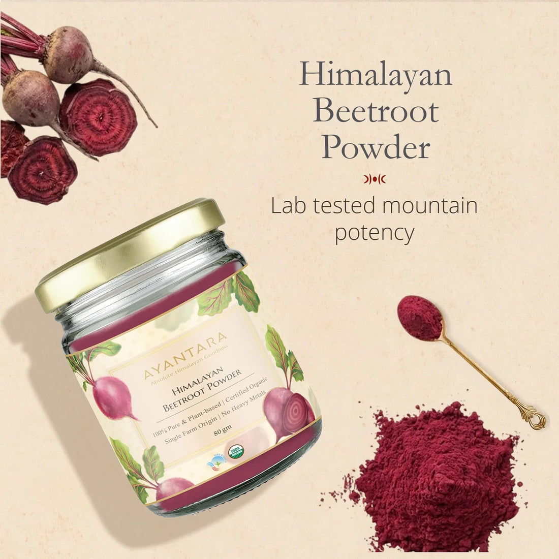 Himalayan Beetroot Powder | 100 % Pure & Natural | Ayantara