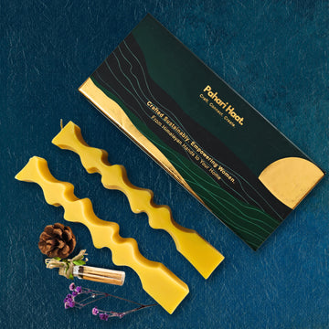 Geometrical Pair Candles Gift Box | Pahari Haat