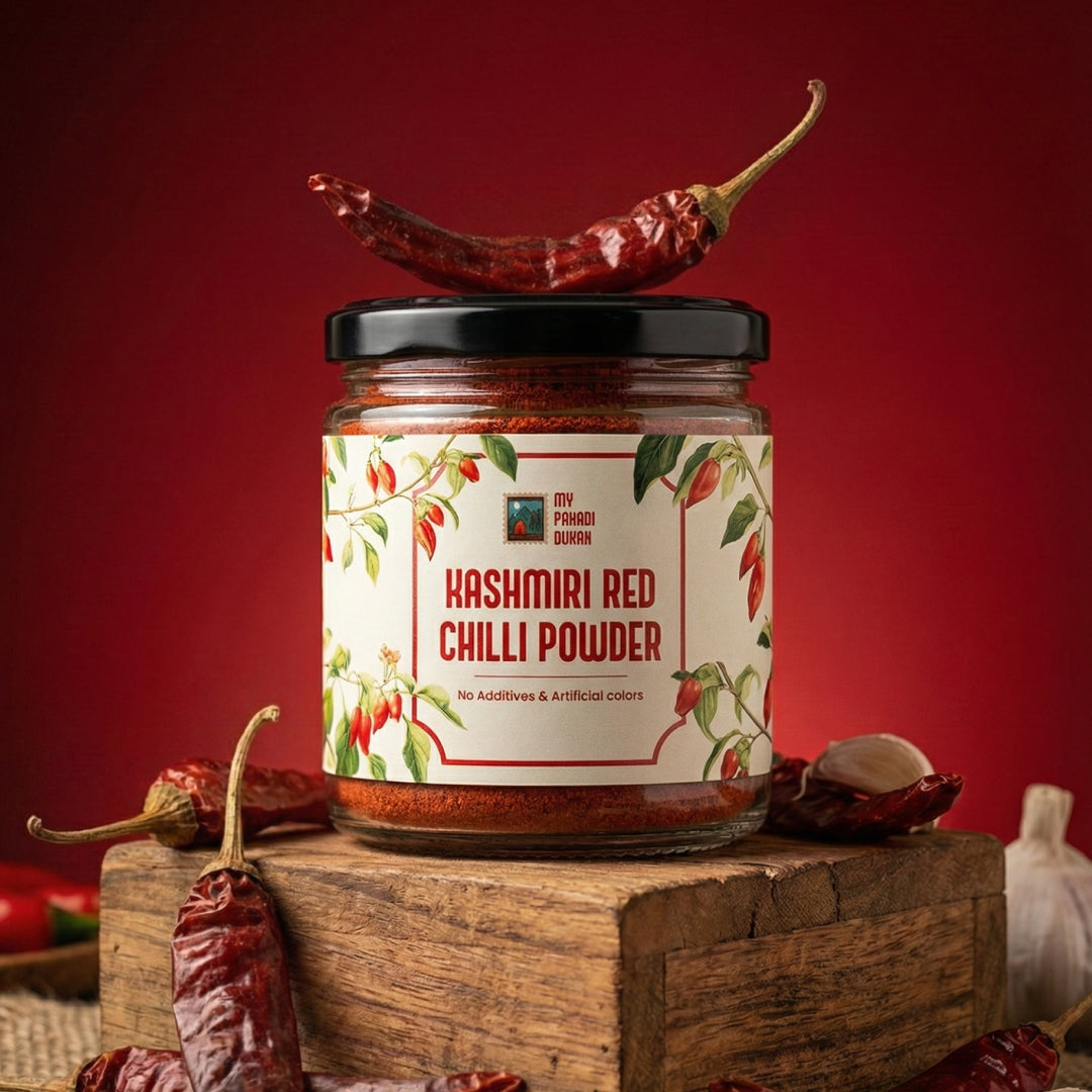 Kashmiri Red Chilli Powder - 100gms | My Pahadi Dukan