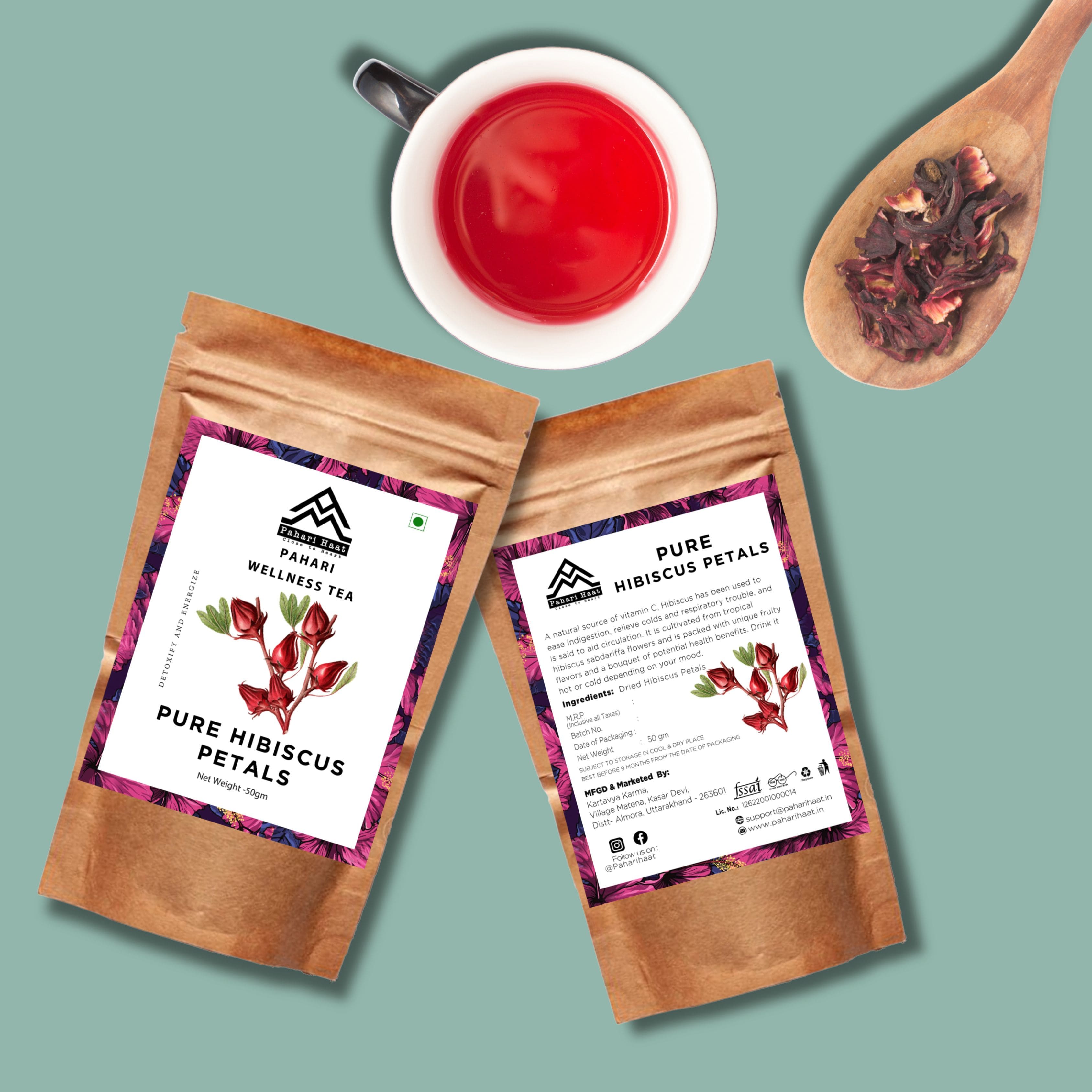 Pure Hibiscus Petals - 50gms | Pahari Haat