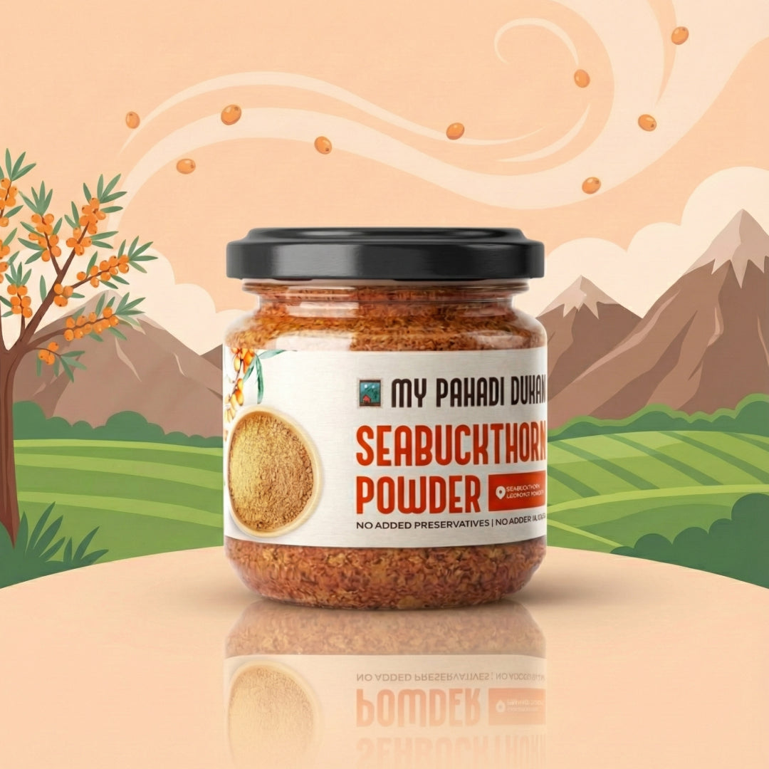Sea Buckthorn Berry Powder - 100gms | My Pahadi Dukan