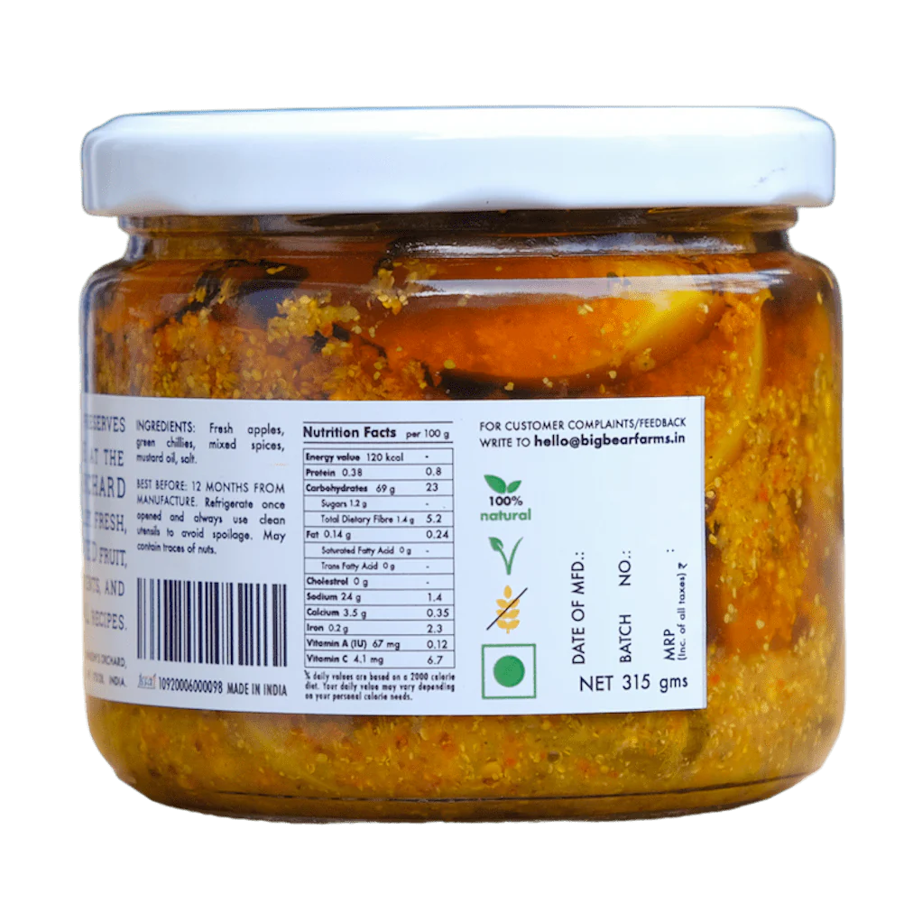Apple Pickle - 315gms | Big Bear Farms
