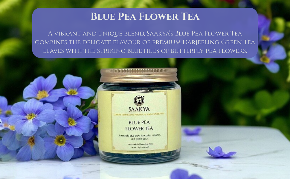 Blue Pea Flower Green Tea (50g, 150+ Cups) | Saakya