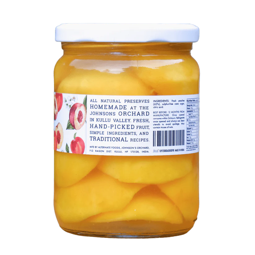 Bottled Peaches 500g (Thin Cut) | Big Bear Farms