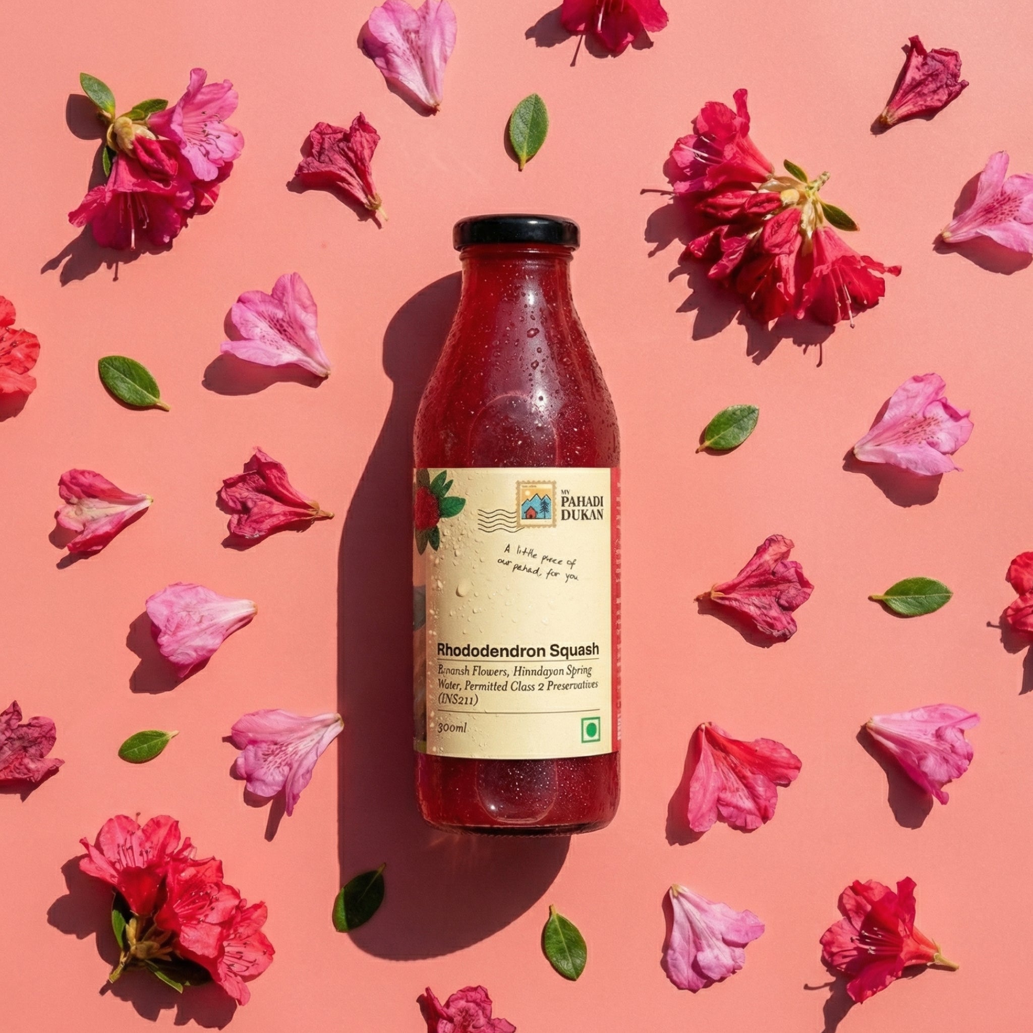 Buransh Sanjivni Flower Juice (Rhododendron Squash) 300ml | My Pahadi Dukan