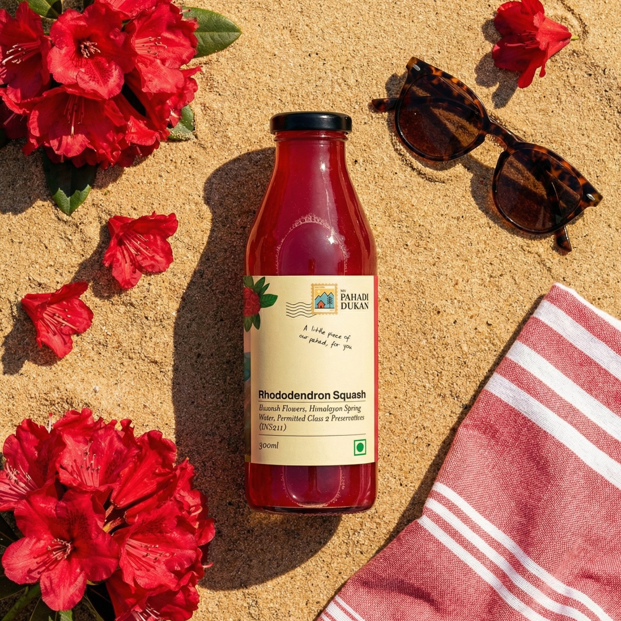 Buransh Sanjivni Flower Juice (Rhododendron Squash) 300ml | My Pahadi Dukan