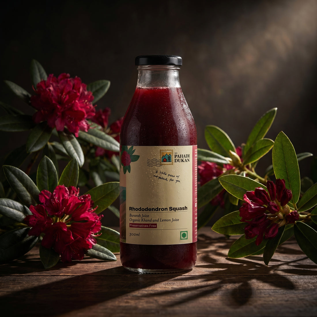 Combo Strawberry Lime Squash 300ml + Buransh Rhododendron Squash 300ml | My Pahadi Dukan