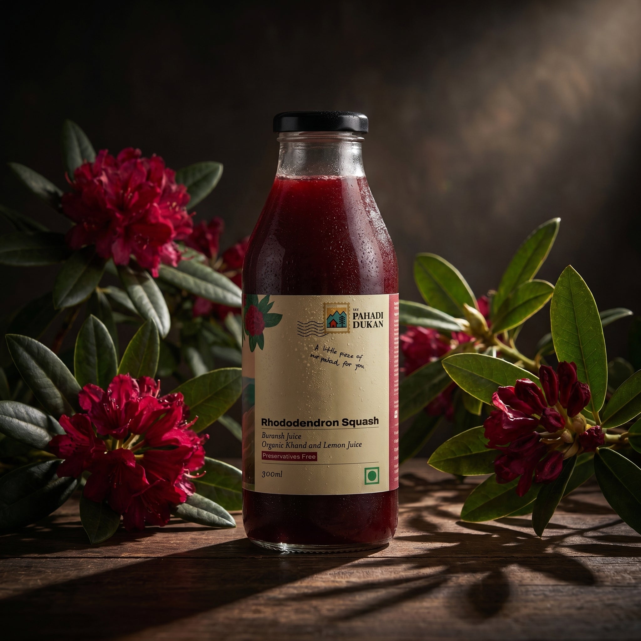 Buransh Sanjivni Flower Juice (Rhododendron Squash) - 300ml | My Pahadi Dukan