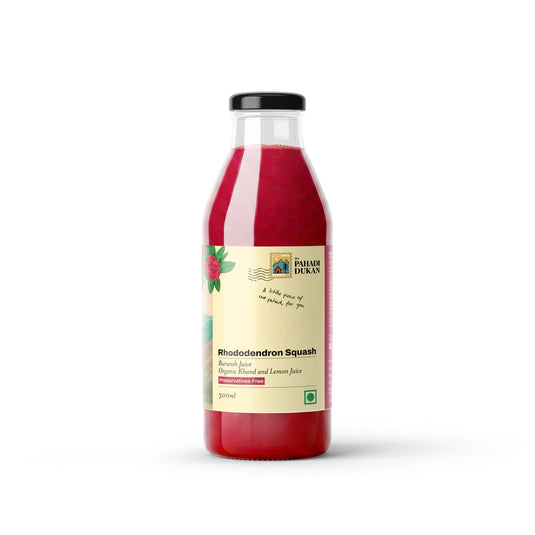 Buransh Sanjivni Flower Juice (Rhododendron Squash) - 300ml | My Pahadi Dukan