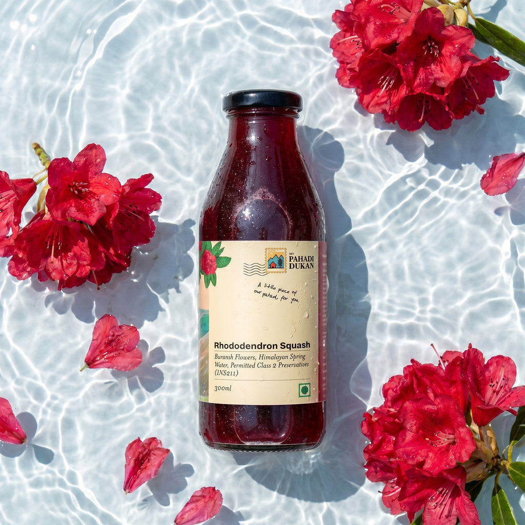 Combo Sea Buckthorn Pulp Juice (300ml) + Buransh (Rhododendron Squash) (300ml) | My Pahadi Dukan
