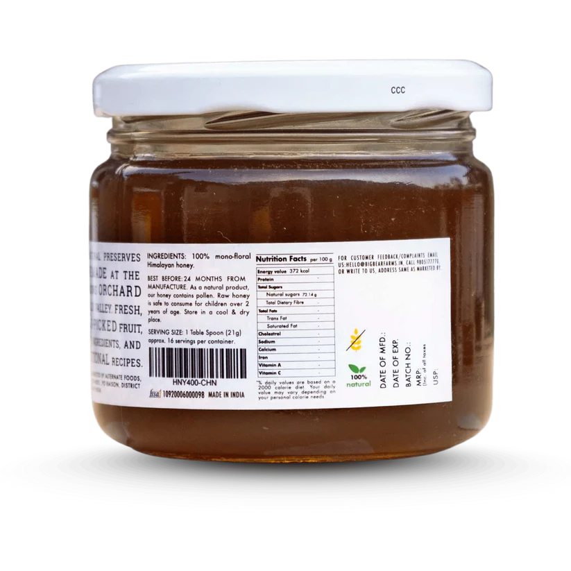 Chestnut Blossom Honey 400g | Big Bear Farms