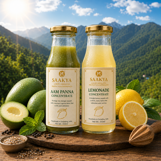 Luxury Desi Refresh Duo – Aam Panna Concentrate + Lemonade Concentrate (350ml Each) | Saakya