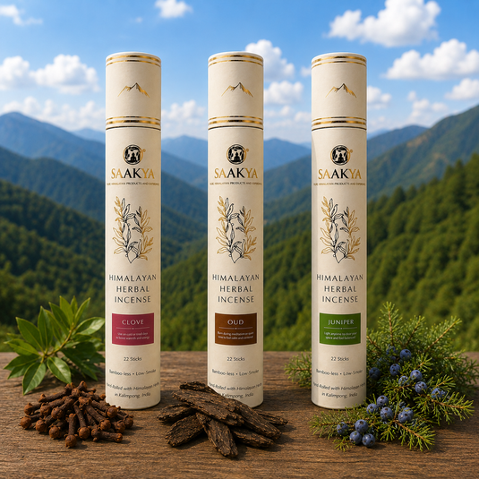 Grounding Ritual Pack | Clove, Juniper & Oud Incense Sticks | 22 Sticks Each | Saakya