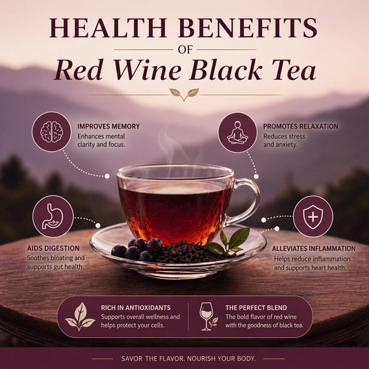 Combo Pack Red Wine Black Tea + Tulsi Lemongrass Green Tea | 50g Each | Saakya