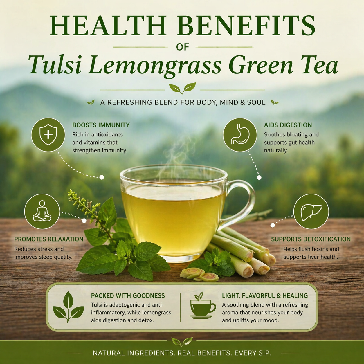 Combo Pack Red Wine Black Tea + Tulsi Lemongrass Green Tea | 50g Each | Saakya