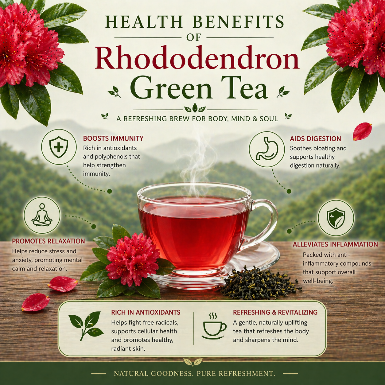 Combo Pack Passion Fruit Black Tea + Rhododendron Green Tea | 50g Each | Saakya