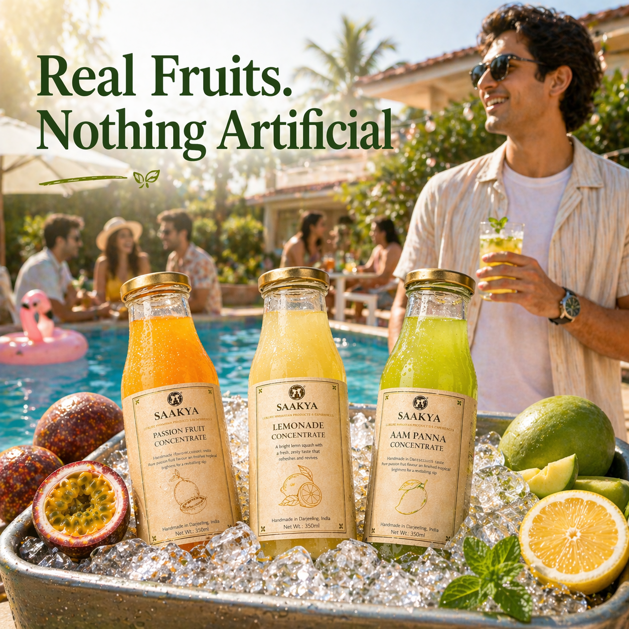 Luxury Desi Refresh Duo – Aam Panna Concentrate + Lemonade Concentrate (350ml Each) | Saakya