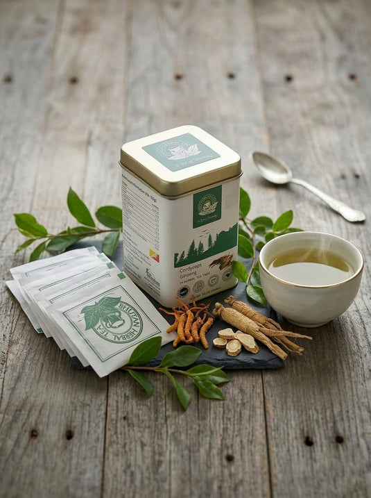 Himalayan Cordyceps Ginseng Herbal Tea | Bhutan Herbal Tea (2g x 14 tea bags)