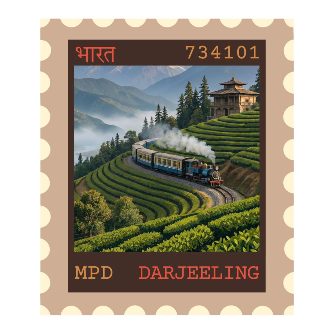 アート・デザイン・音楽 The Darjeeling Limited Photo Newspaper Darjeeling India Train Painterly Travel Art Vintage