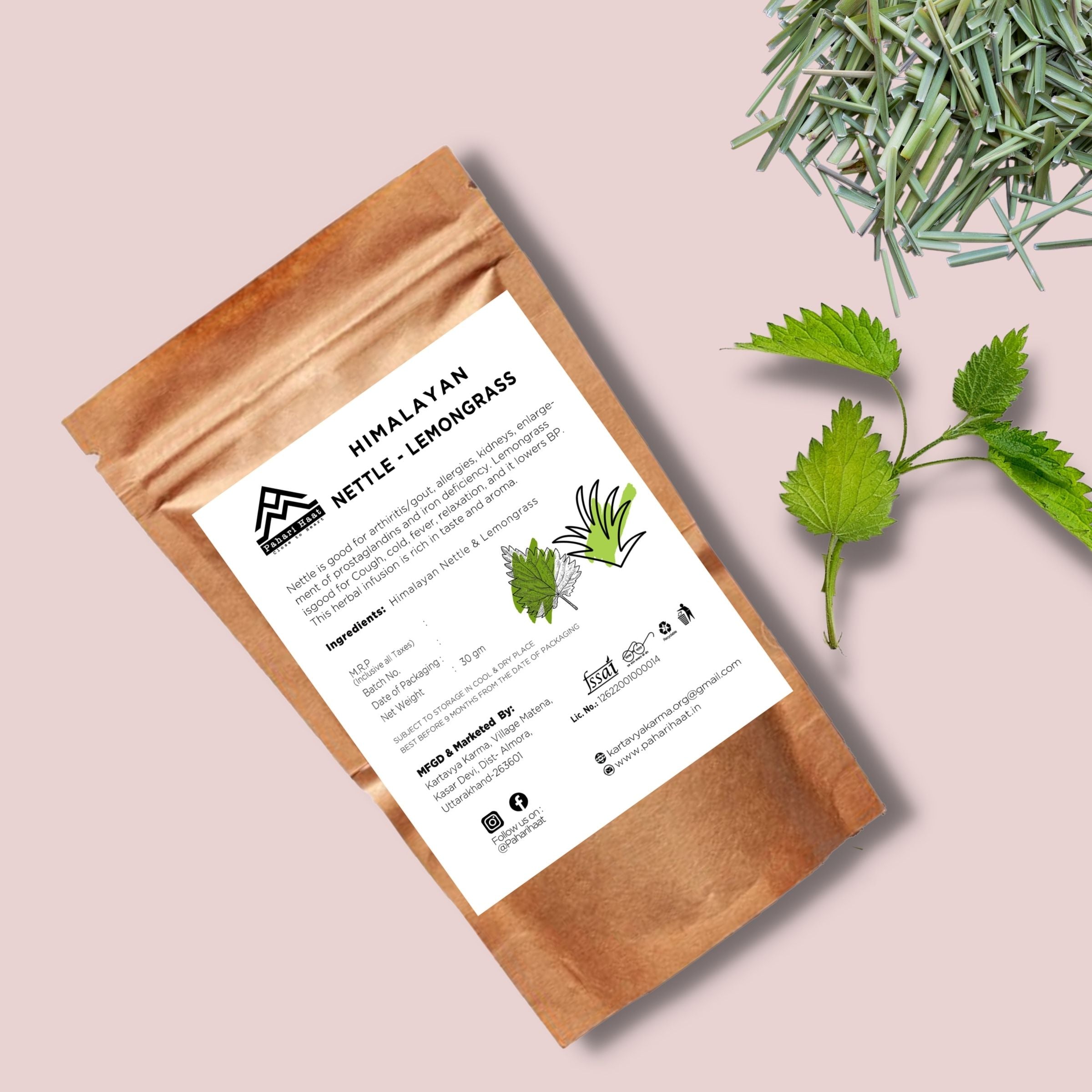 Himalayan Nettle- Lemongrass Tea - 30gms | Pahari Haat