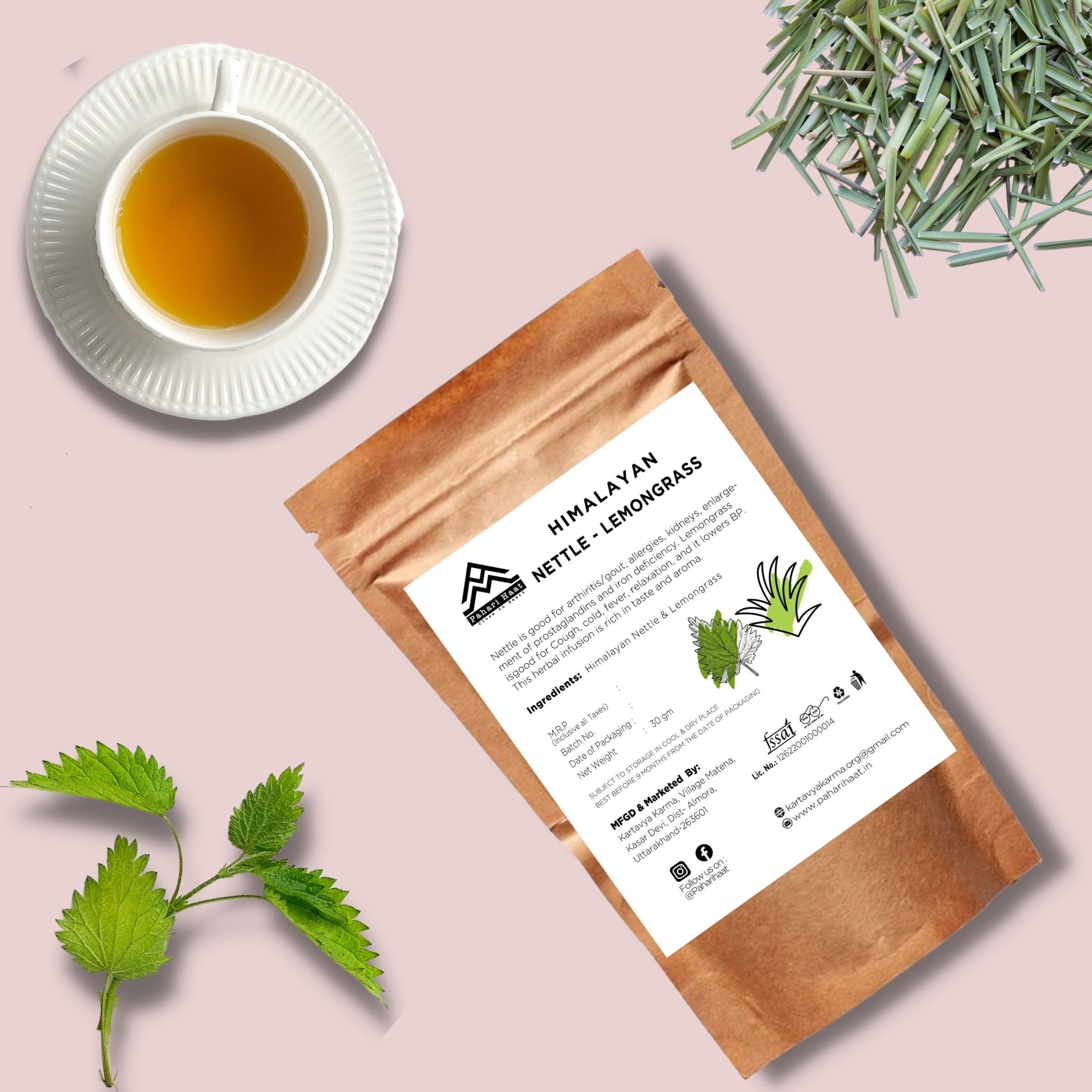 Himalayan Nettle- Lemongrass Tea - 30gms | Pahari Haat