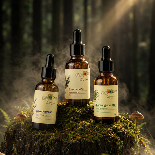 Lavender Rosemary Lemongrass Essential Oil combo by My Pahadi Dukan

