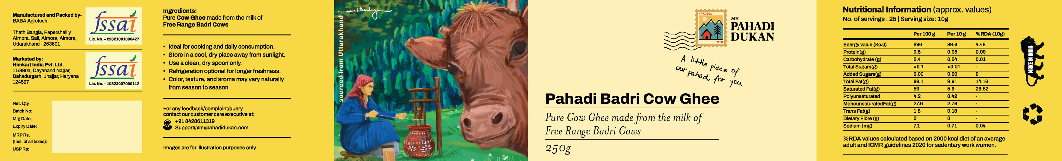 Pahadi Badri Cow Ghee (Desi Pahadi Ghee) | My Pahadi Dukan