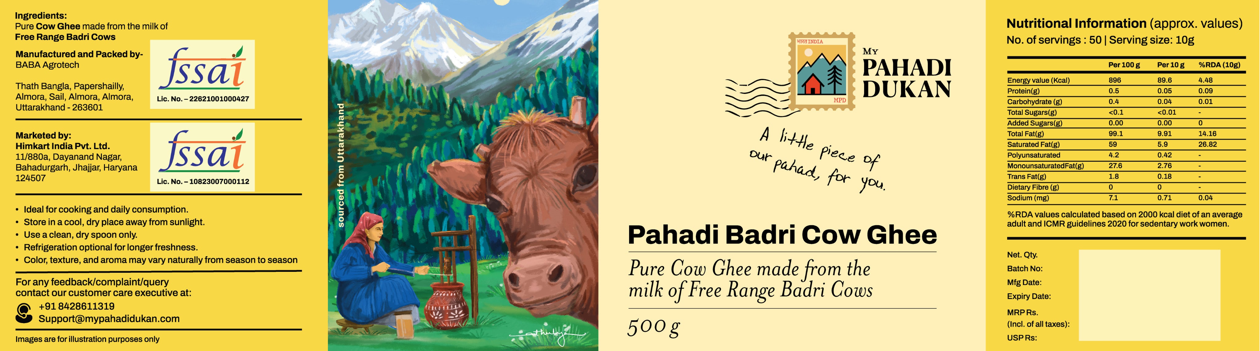 Pahadi Badri Cow Ghee (Desi Pahadi Ghee) | My Pahadi Dukan