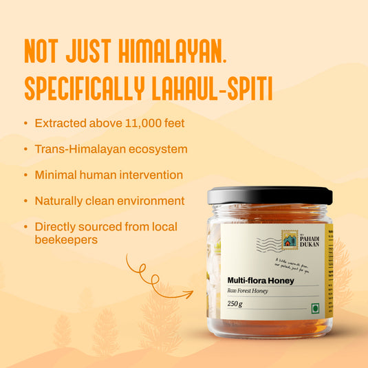Raw multi flora honey from Lahaul-Spiti