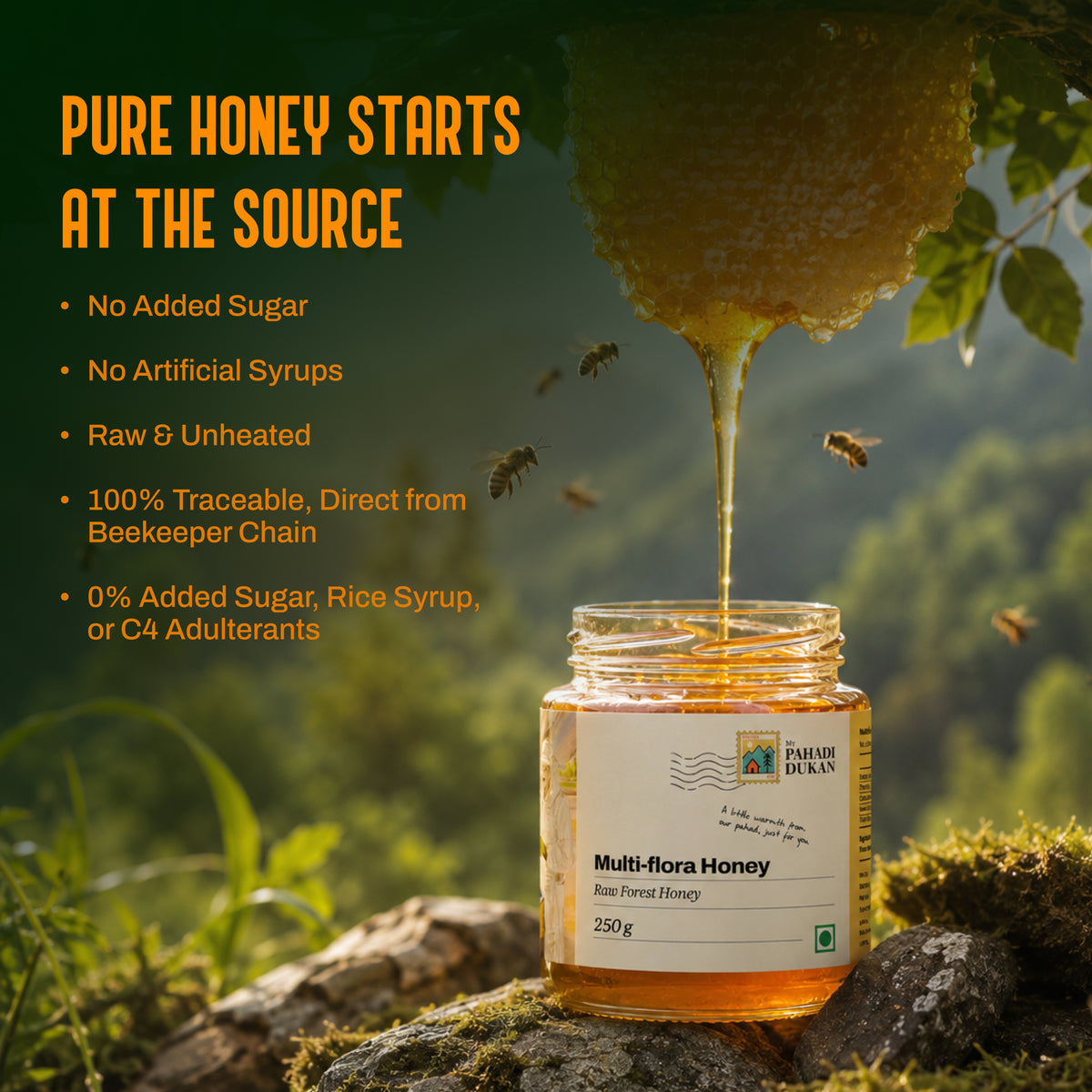 Multi-flora Honey (from Lahaul-Spiti) | My Pahadi Dukan