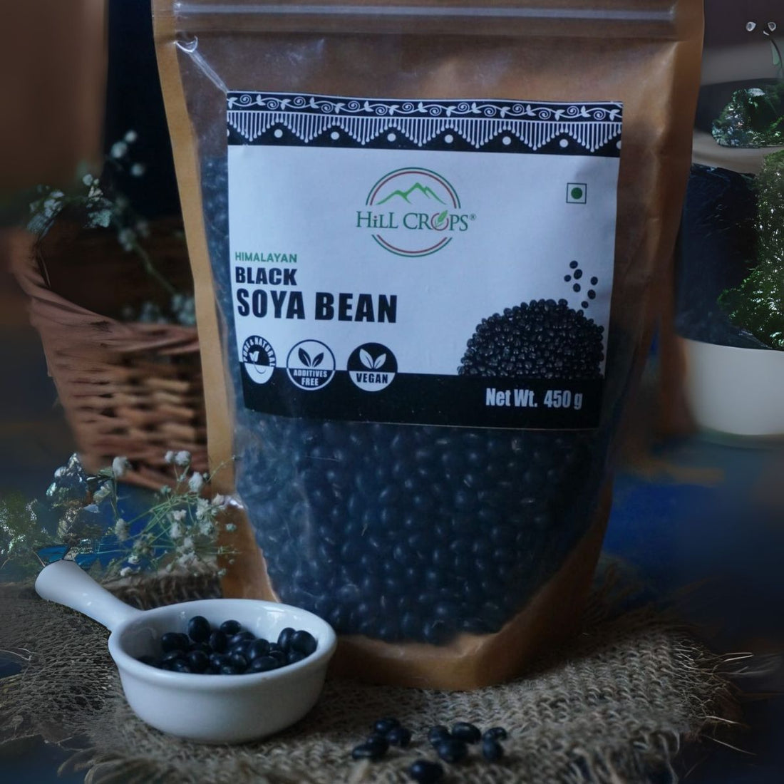 Himalayan Black Soyabean - 450gms | Hill Crops