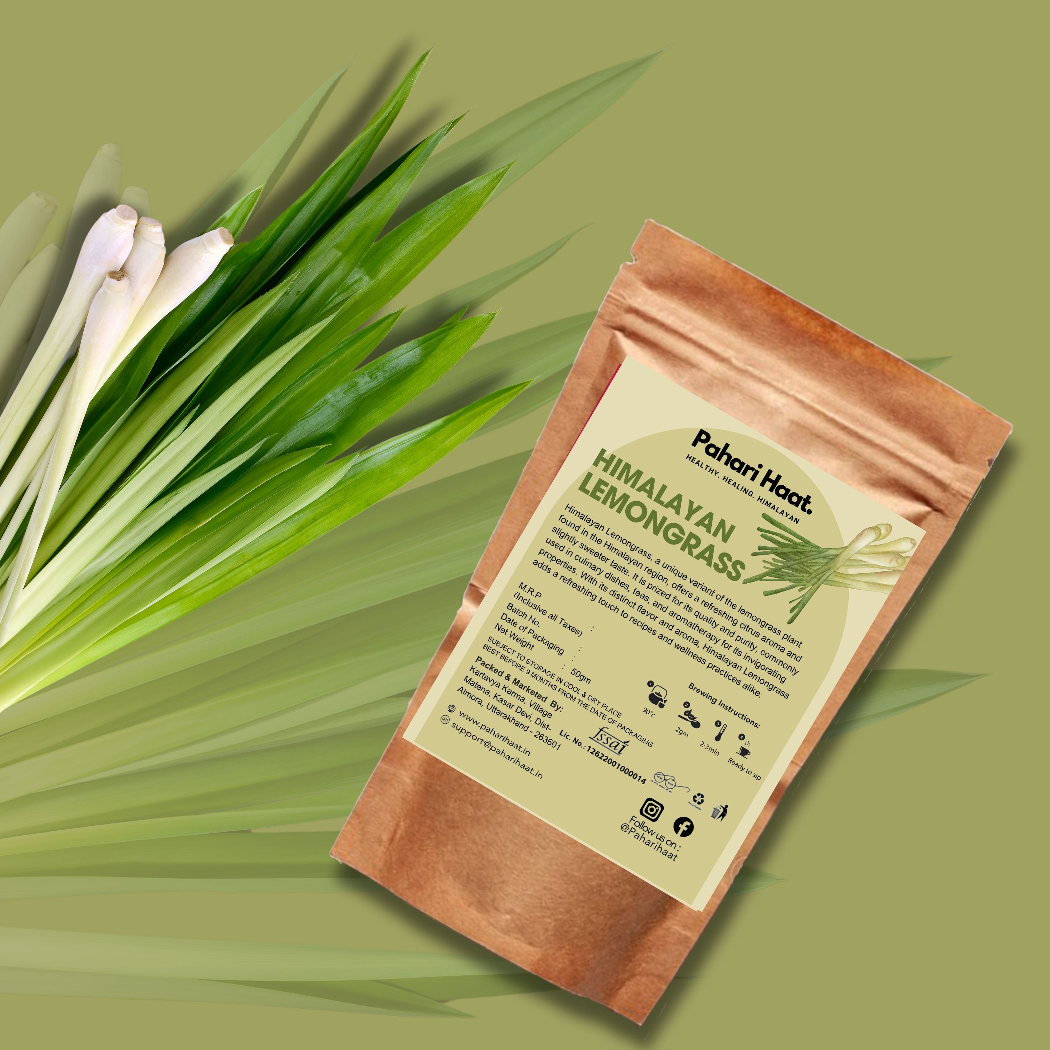 Himalayan Lemongrass - 50gms | Pahari Haat