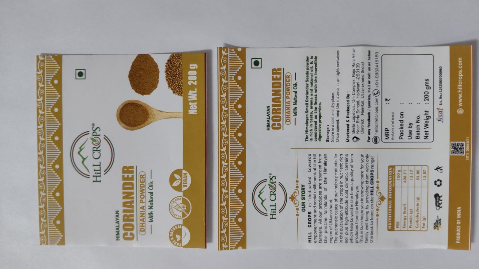 Himalayan Coriander Powder - 200gms | Hill Crops
