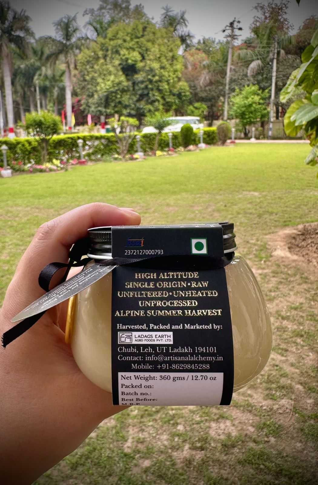 Alfalfa Blossom Honey Trans-Himalayan (Export Certified - NMR Certified for Purity) - 360gms | Artisanal Alchemy
