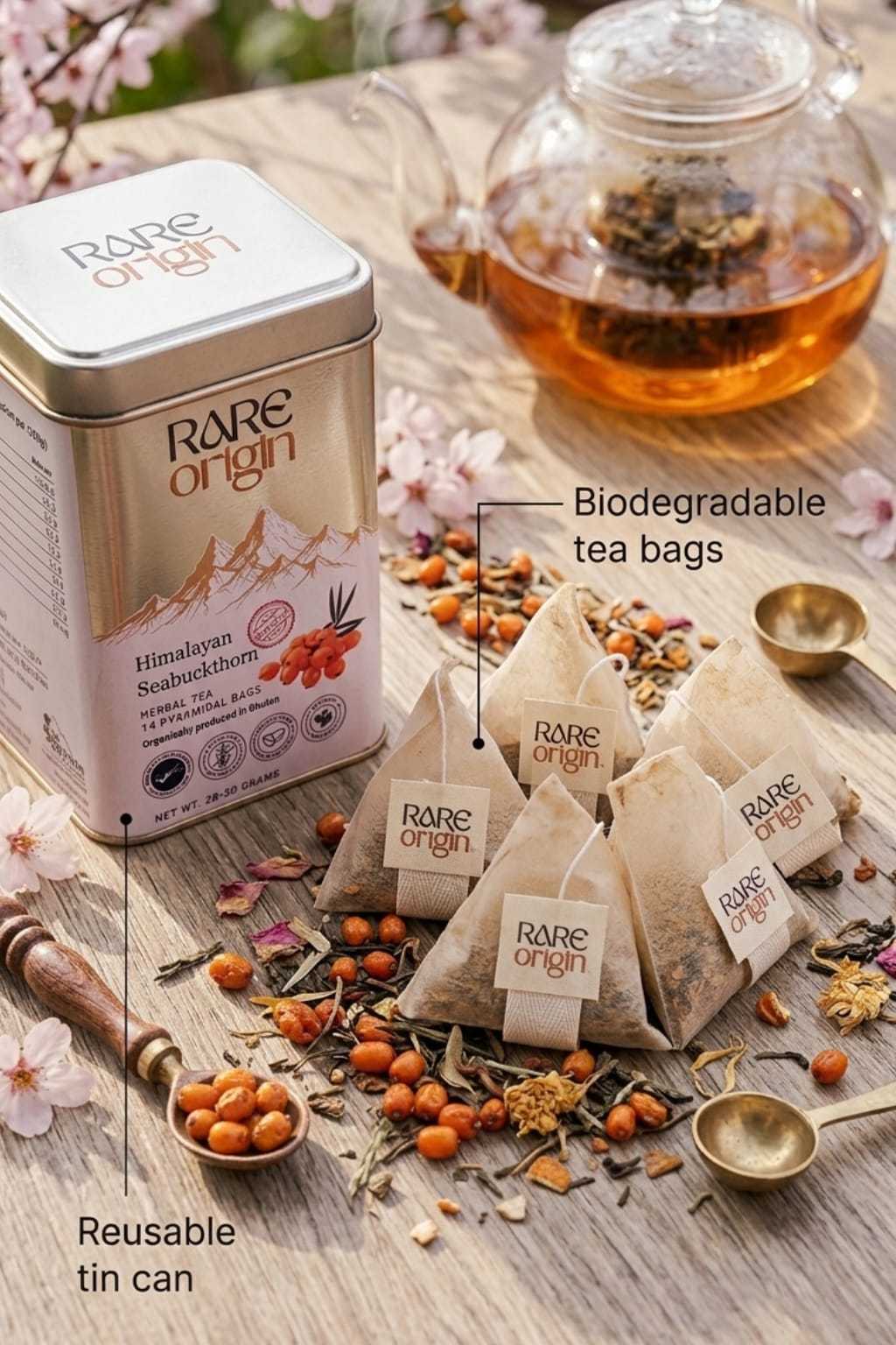 Himalayan Seabuckthorn Herbal Tea (2g x 14 tea bags) | Bhutan Herbal Tea