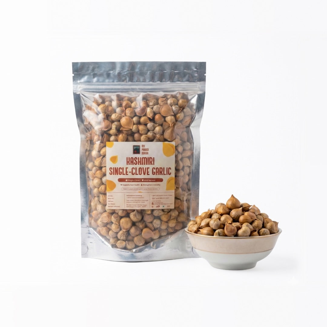 Kashmiri Himalayan Garlic (Lehsun) with Single-Clove (Ek kali) | My Pahadi Dukan