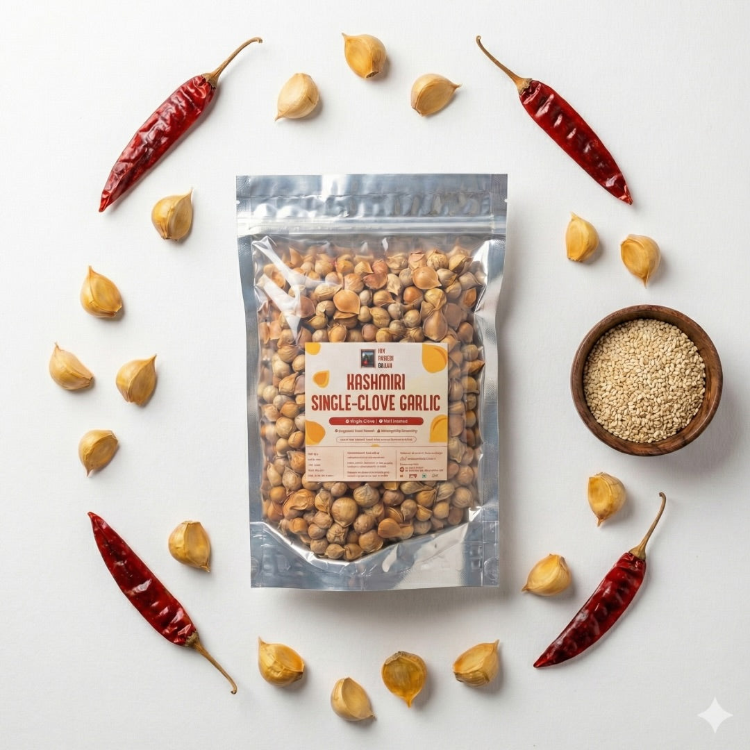 Kashmiri Himalayan Garlic (Lehsun) with Single-Clove (Ek kali) | My Pahadi Dukan