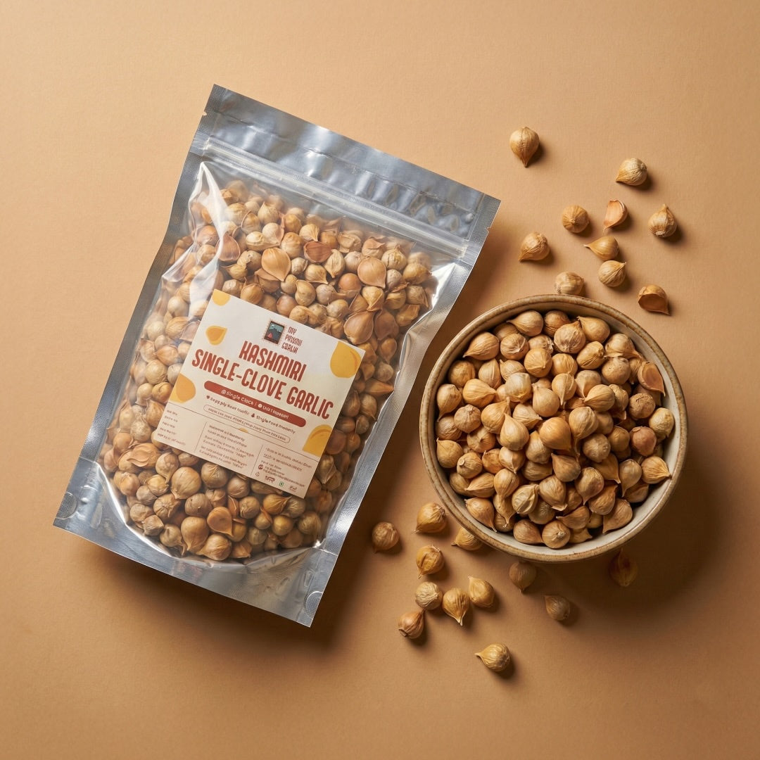 Kashmiri Himalayan Garlic (Lehsun) with Single-Clove (Ek kali) | My Pahadi Dukan