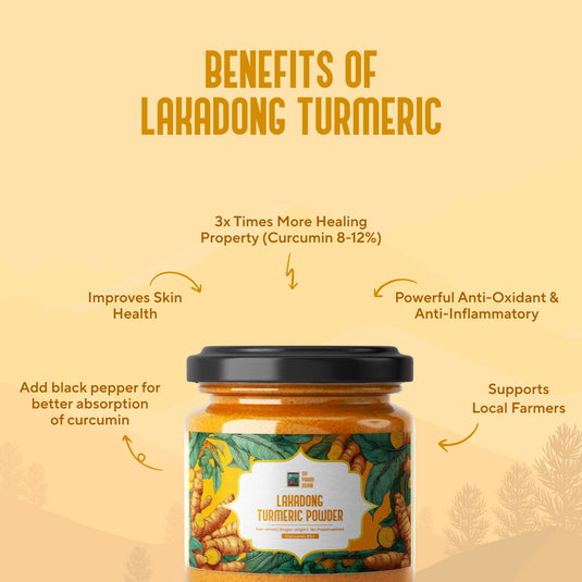 Combo Lakadong Turmeric 100gms + Ing Makhir Ginger 100gms | My Pahadi Dukan