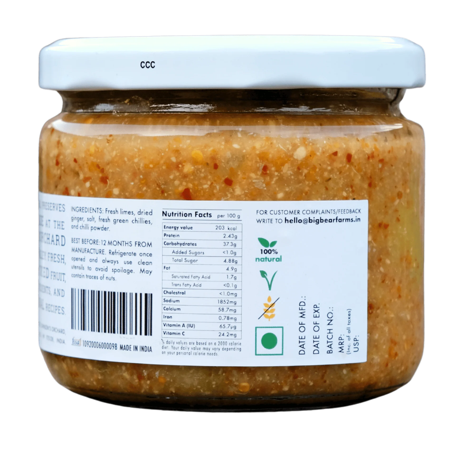 Lemon Pickle 315g | Big Bear Farms