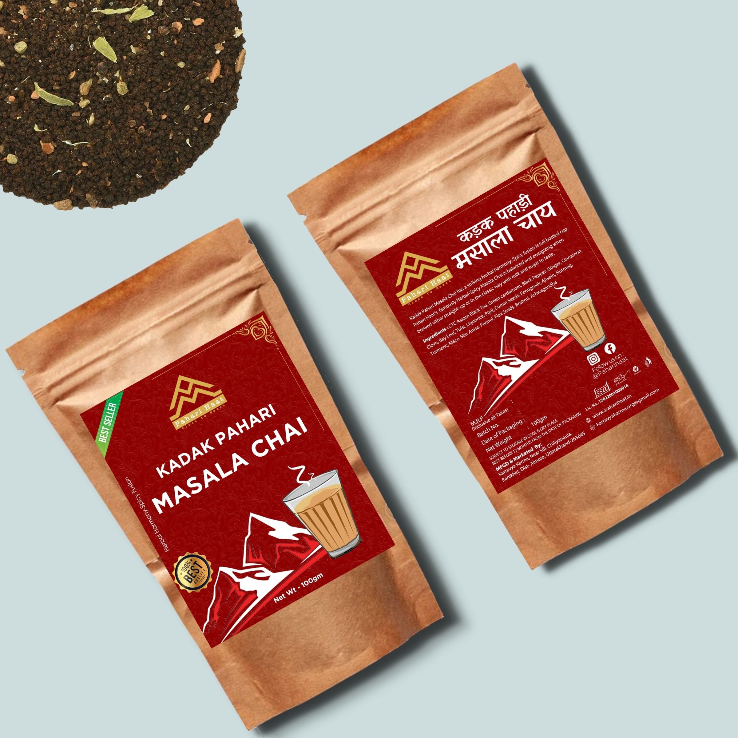 Kadak Pahari Masala Chai (Tea) - 100gms | Pahari Haat
